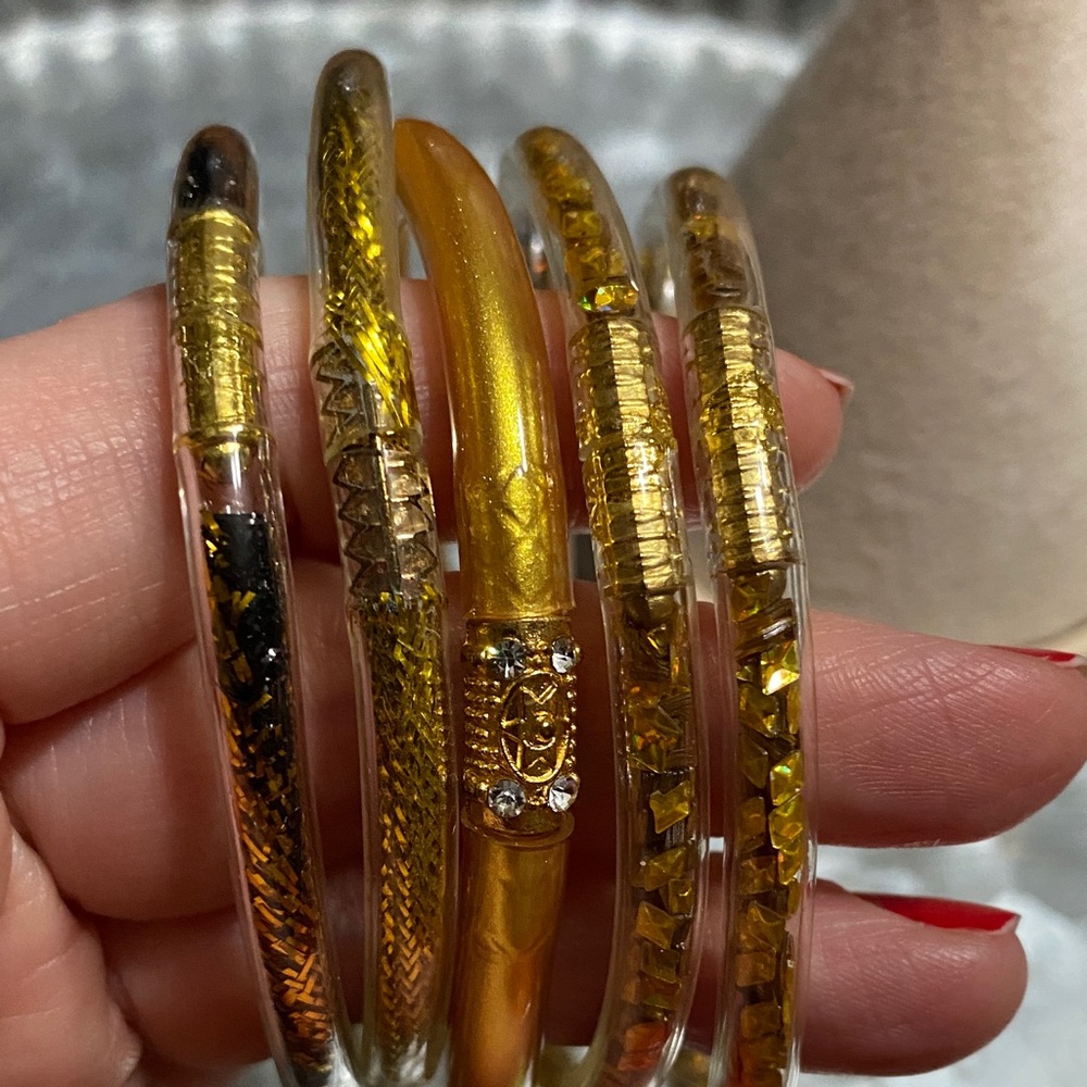 Budhagirl Bangle Bracelet Set - 5 Stackable Bangl… - image 3